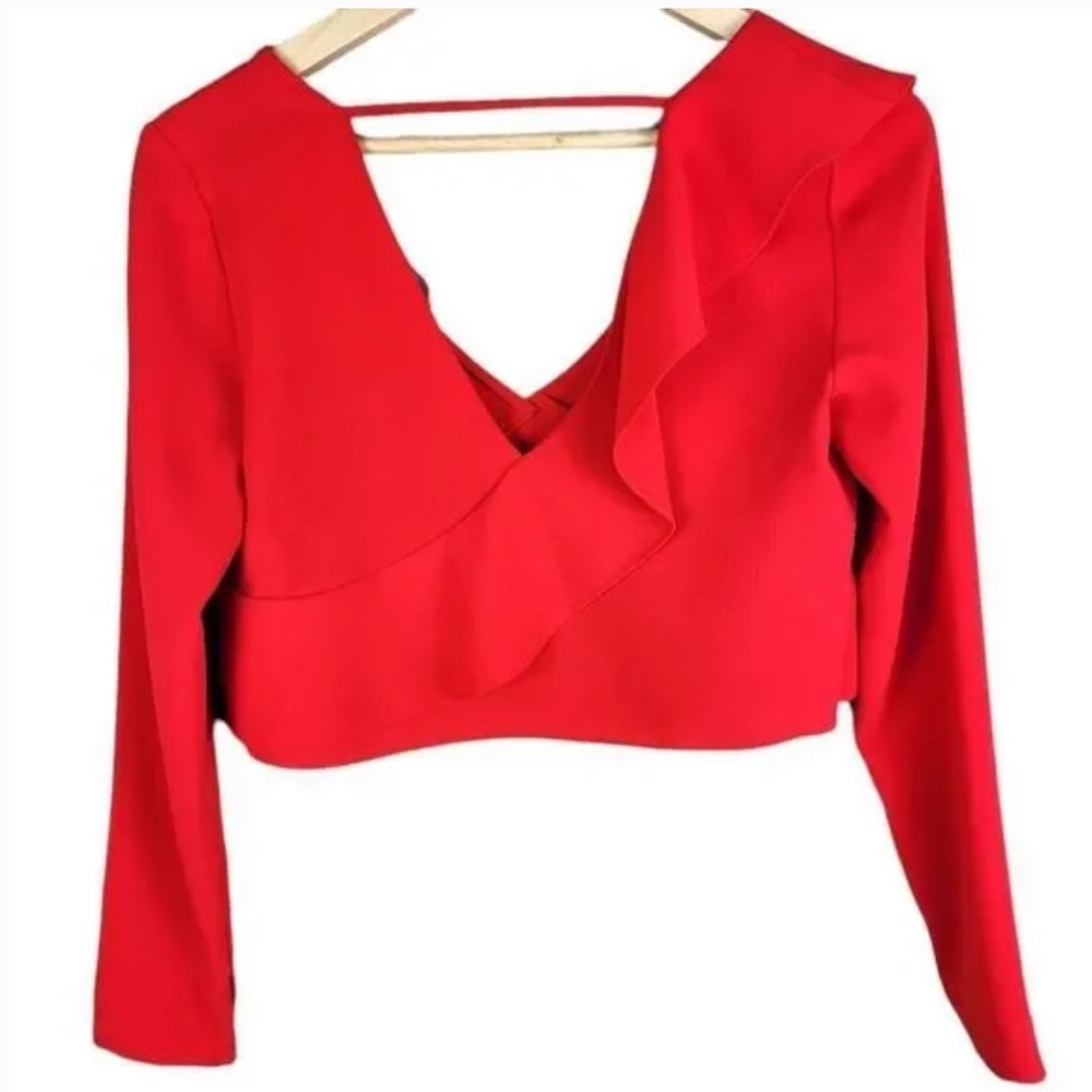 ZARA RED  CROP TOP SIZE S NWOT